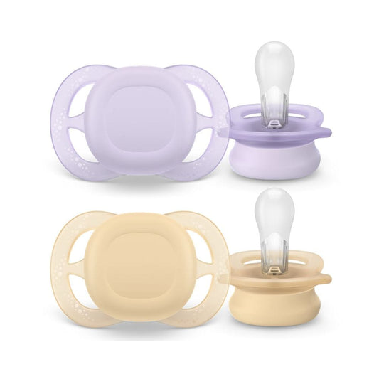 Avent Chupete Chupete X2 Anatómico 0 a 2 meses Ultra start Morado / Naranja - Avent SCF075/01