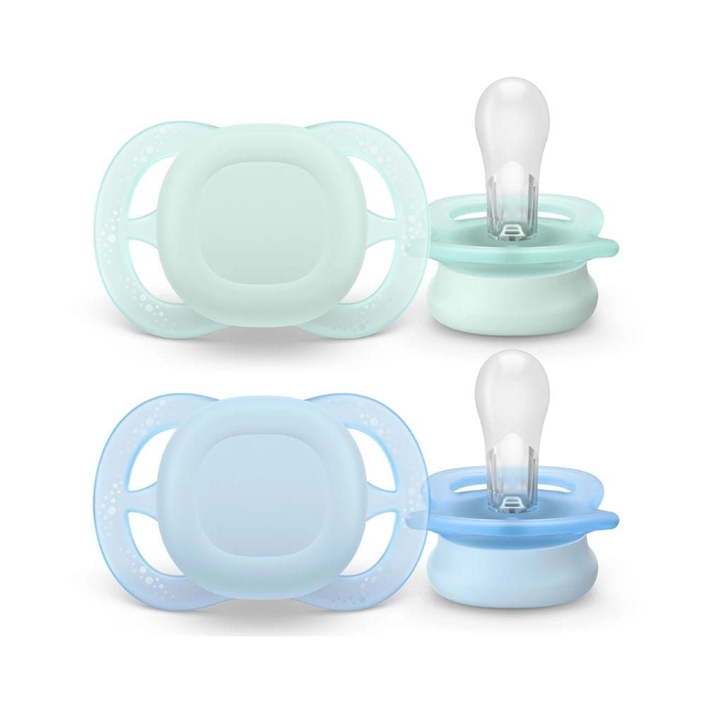 Avent Chupete Chupete X2 Anatómico 0 a 2 meses Ultra start Verde / Azul - Avent SCF075/02