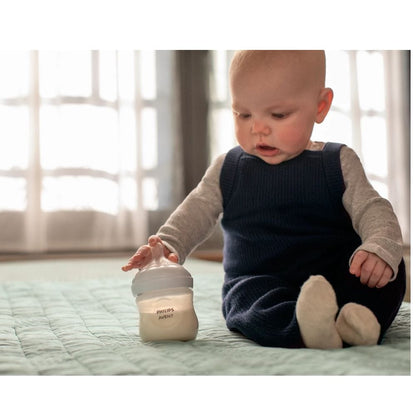 Avent Mamadera Mamadera X2 Natural Response 3.0 Flujo lento 125 ml traslucida - Avent SCY900/02