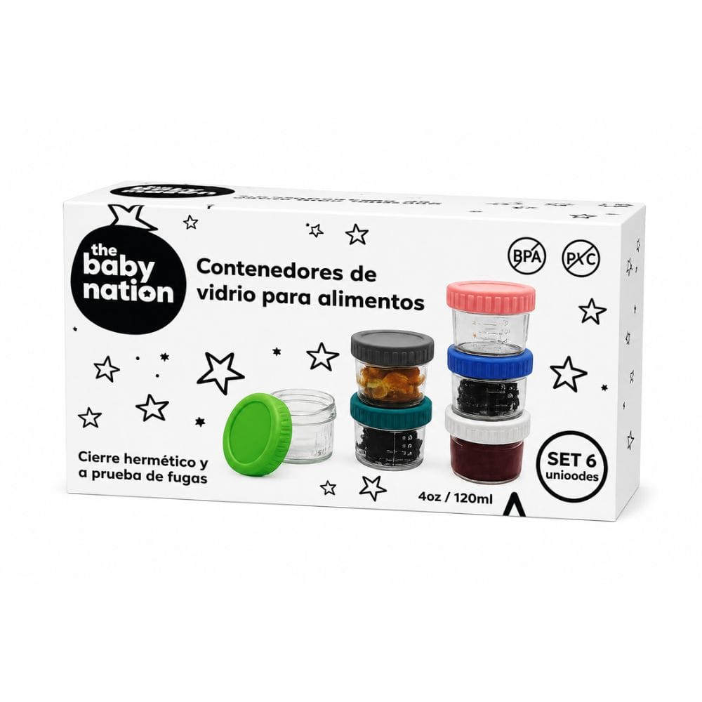 Baby Dominga Alimentación Pack de 6 contenedores de vidrio The Baby Nation - Baby Dominga 22227