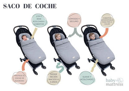 Baby Mattress Accesorios para coches Saco Nude Waffle -BABYMATTRESS 6734925009490