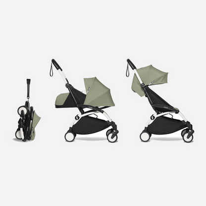 Babyzen Coche Coche YOYO2 0+ y 6+ Olive - Frame Blanco