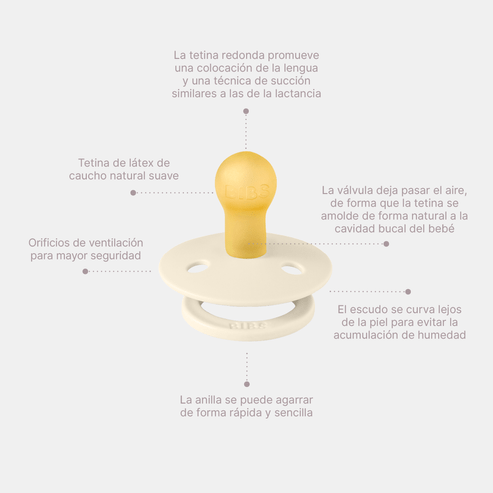 Bibs Chupete Chupete bibs Redondo x2 talla 2 haze / blossom 120279