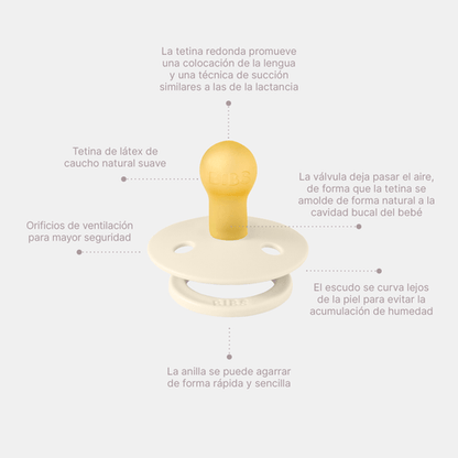 Bibs Chupete Chupete bibs Redondo x2 talla 2 haze / blossom 120279