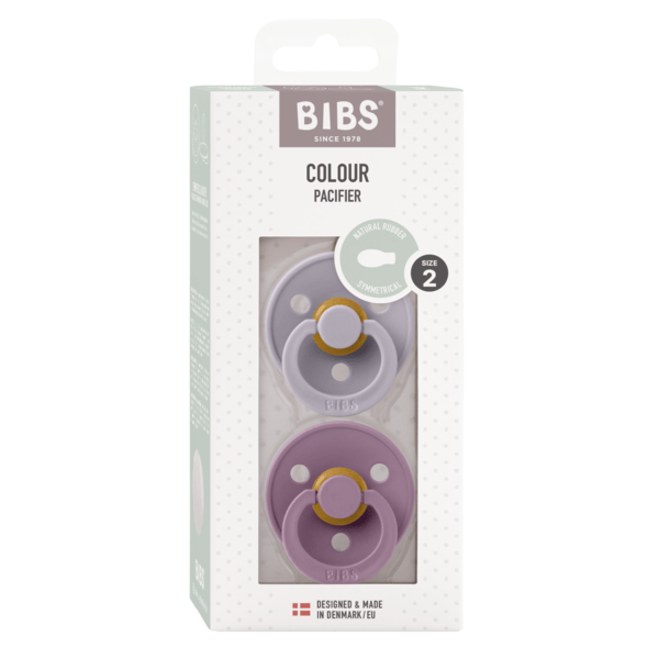 Bibs Chupete Chupete Bibs Simétrico Colour x2 Talla 2 Fossil Grey Mauve - Bibs 2221422