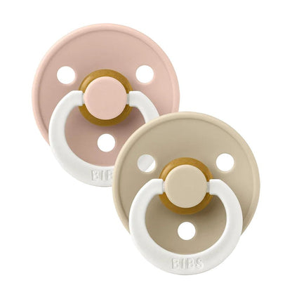 Bibs Chupete Chupetes redondo Glow Night x2 Talla 1 Blush & Vanilla  - Bibs 180216