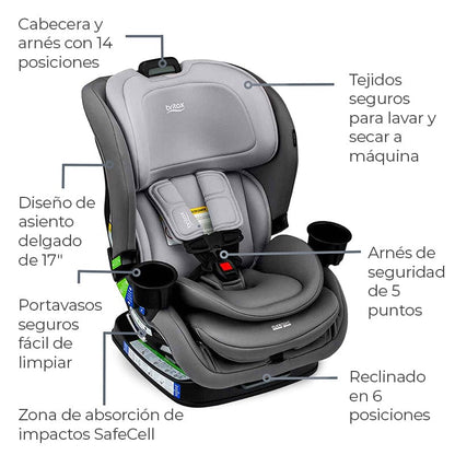 Britax Silla de auto convertible Silla De Auto Convertible Poplar Glacier Graphite - Britax 016950LARGG