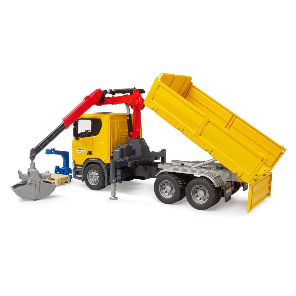 Bruder Camión Camión de obra Scania Super 560R con grúa y pallet 03551 Escala 1:16 - Bruder BRU03551