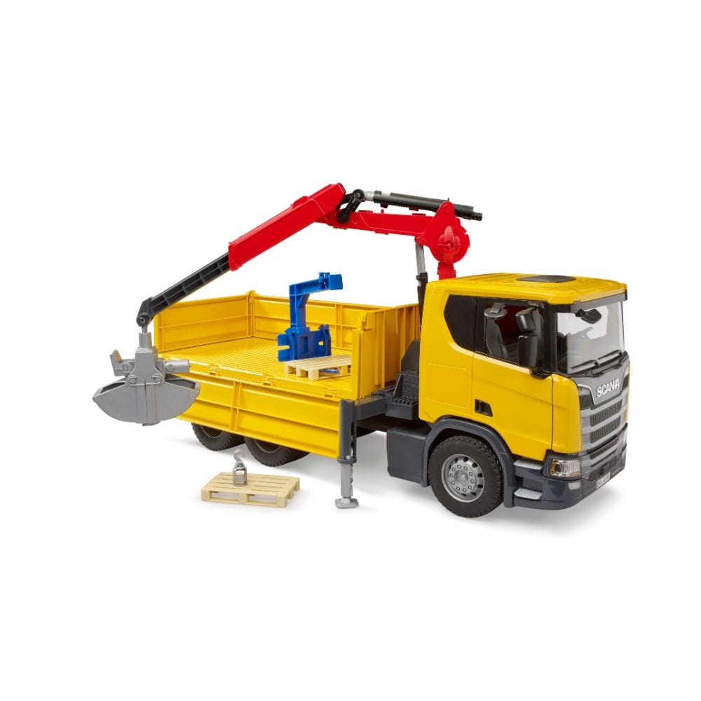 Bruder Camión Camión de obra Scania Super 560R con grúa y pallet 03551 Escala 1:16 - Bruder BRU03551