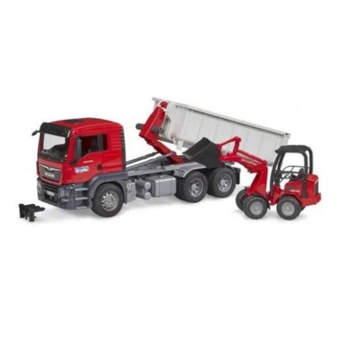BRUDER Transportes Camión MAN TGS con contenedor rodante Schäffer 03767 - Escala 1:16- BRUDER BRU03767