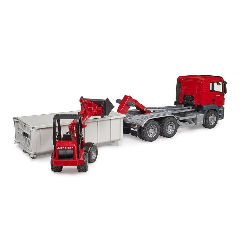 BRUDER Transportes Camión MAN TGS con contenedor rodante Schäffer 03767 - Escala 1:16- BRUDER BRU03767