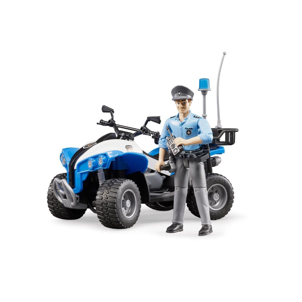 Bruder Vehículos de emergencia Bworld Quad con policía y equipamiento 63010 Escala 1:16 - Bruder BRU63010