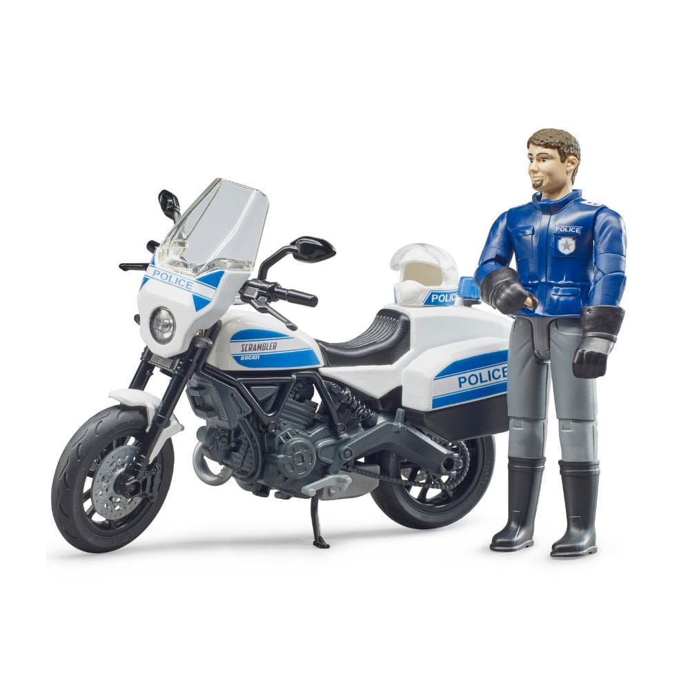 Bruder Vehículos de emergencia Scrambler Ducati de bworld Motocicleta de policía 62731 Escala 1:16 - Bruder BRU62731