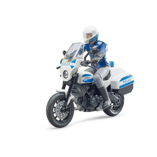 Bruder Vehículos de emergencia Scrambler Ducati de bworld Motocicleta de policía 62731 Escala 1:16 - Bruder BRU62731