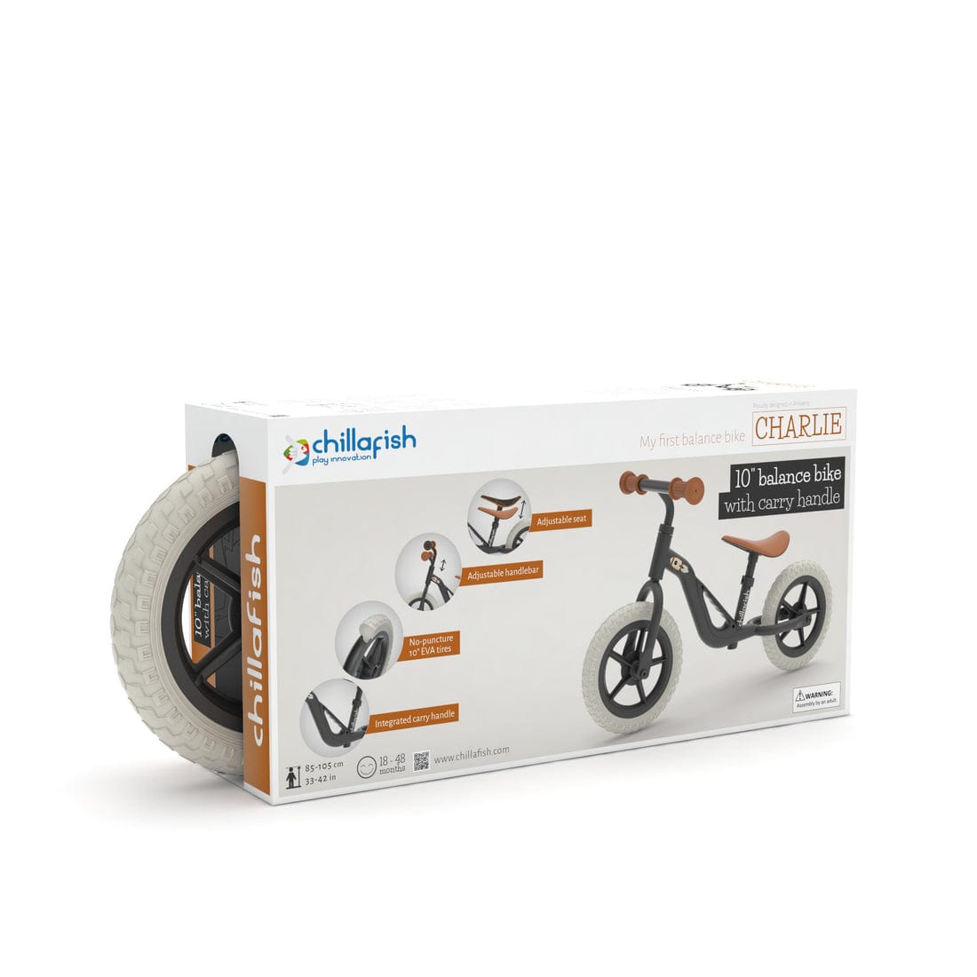 Chillafish Bicis Bicicleta Balanace Charlie 10" Black - Chillafish CPCH01BLA