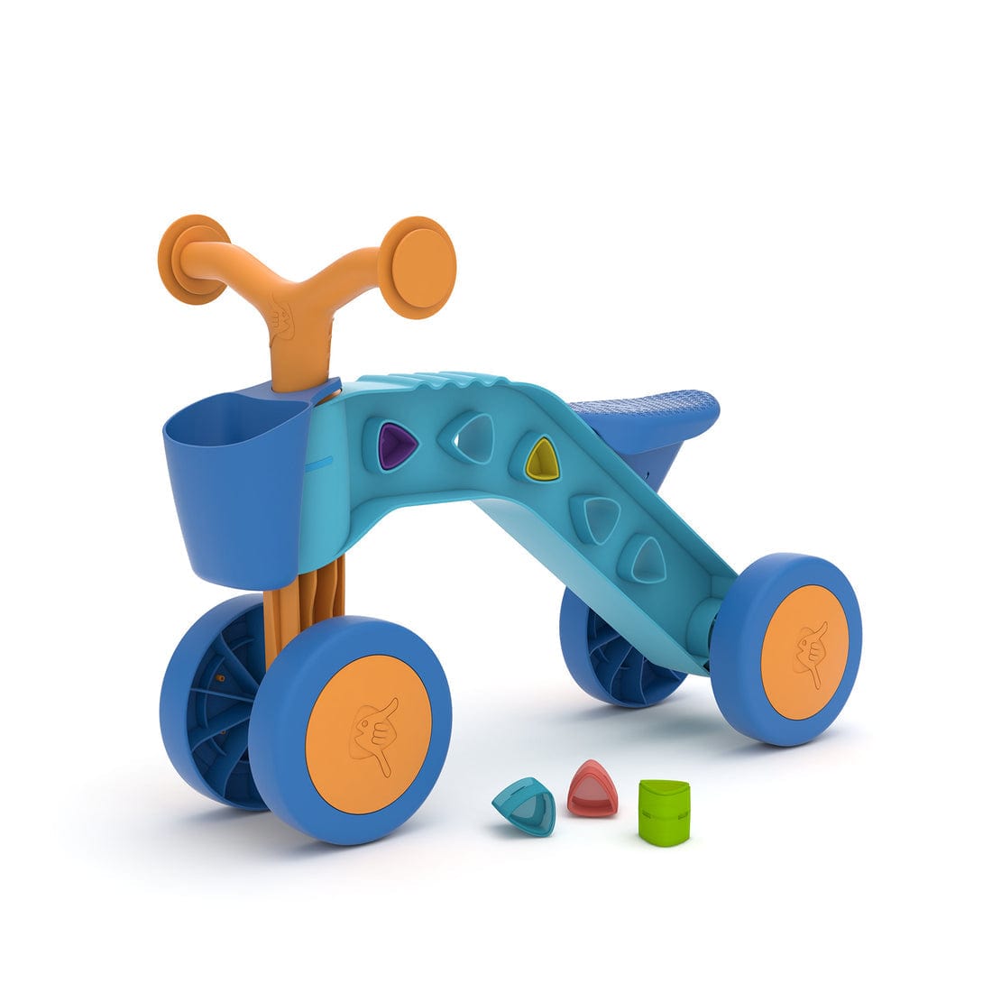 Chillafish Correpasillos Correpasillos ItsiBitsi Blocks ride on with - Light Blue Orange - Chillafish CPIB02LBO
