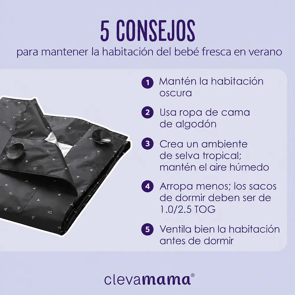 Clevamama Blackout Cortina Blackout Portátil 130 x 198 cm | ClevaMama 3415