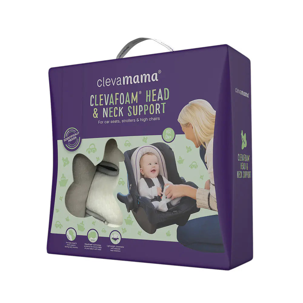Clevamama Cojín Cojín Soporte de Cabeza 2 en 1 para Coche y Silla de Auto | ClevaMama 3600
