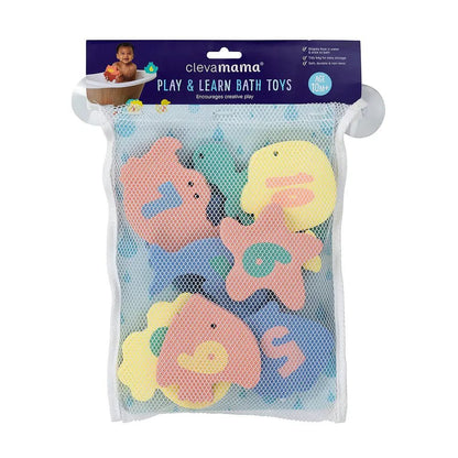 Clevamama Juegos para el baño Juguetes de Baño con Malla Organizadora 10 piezas - Clevamama 3507