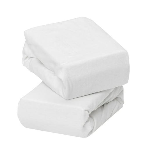 Clevamama Ropa de Cama Pack 2 Sábanas Bajeras Algodón 70 x 140 x 17 cm Blanco  - Clevamama 3368