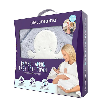 Clevamama Toalla de Baño Toalla Delantal Celeste Pulpo - Clevamama 3532