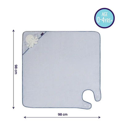 Clevamama Toalla de Baño Toalla Delantal Celeste Pulpo - Clevamama 3532