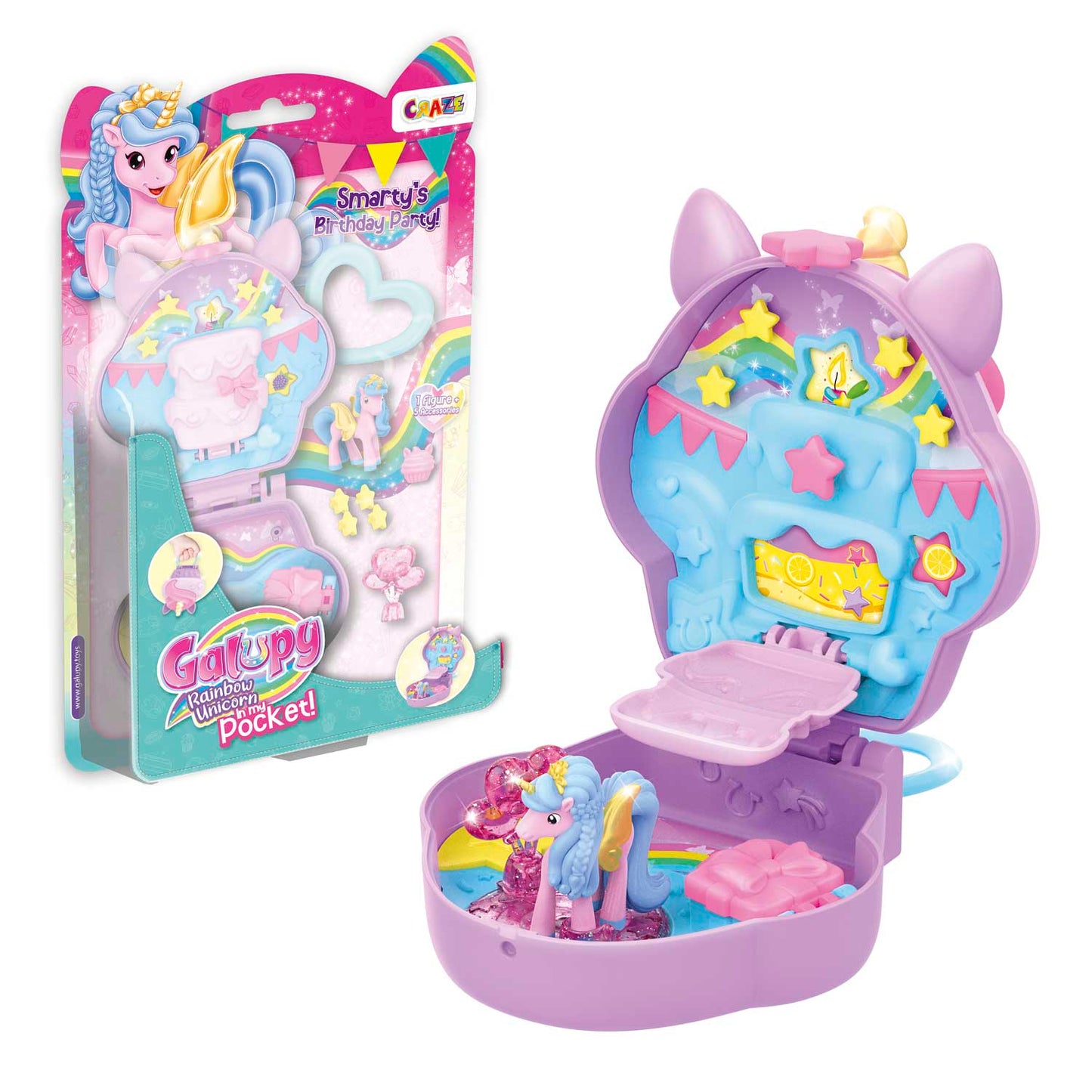 Craze Figuras de colección Set de juego coleccionable Unicornio Arcoíris Galupy in My Pocket - Craze 52990