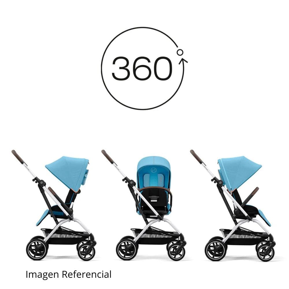 Cybex Coche Coche de paseo Eezy S Twist+ 2 SLV Beach Blue Turquesa 3.0 - Cybex CBX522001117