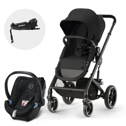 Cybex Coche Travel System Coche Balios 2 en 1 BLK Nebula Black + Aton 5 + Base CBX69091259788853