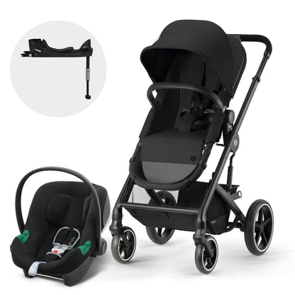 Cybex Coche Travel System Coche Balios 2 en 1 BLK Nebula Black + Aton B2 + Base CBX69091272227979