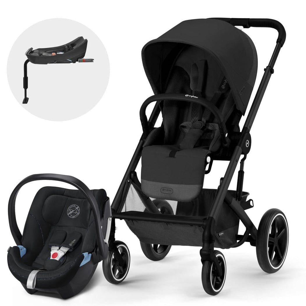 Cybex Coche Travel System Coche Balios S  Lux 3.0  Blk Moon Black + Aton 5+ Base CBX68142071898150