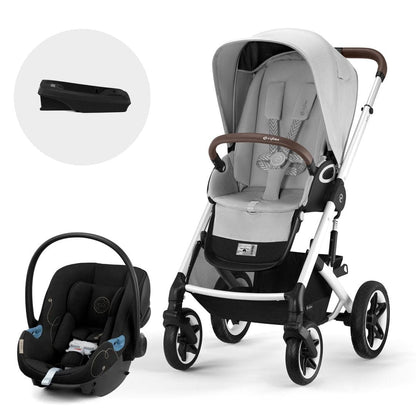 Cybex Coche Travel System Coche Balios S Lux 3.0 SLV Lava Grey + Aton G + Base G CBX70681014736159