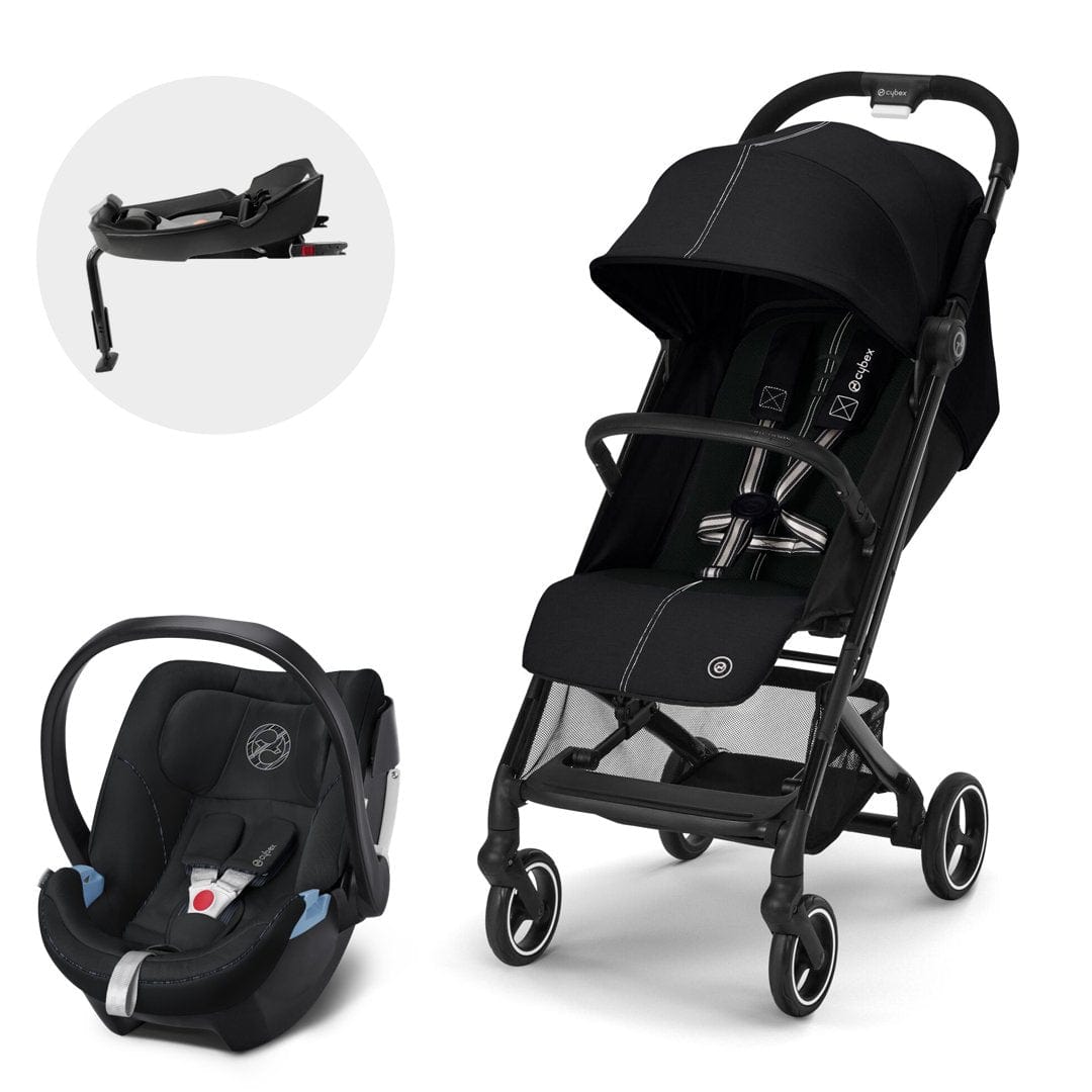 Cybex Coche Travel System Coche Compacto Beezy BLK Moon Black + Aton 5 CBX70007147399094