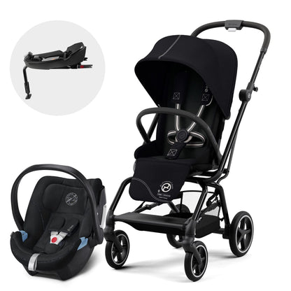 Cybex Coche Travel System Coche Compacto Eezy S TW PLUS BLK Moon Black+ Aton 5 + Base CBX66446398064282