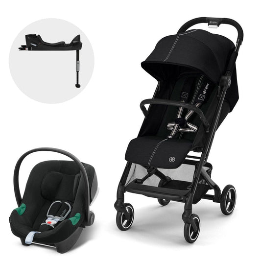 Cybex Coche Travel System Coche de paseo Beezy Blk Moon Black Aton S2 + Base CBX70007180445734