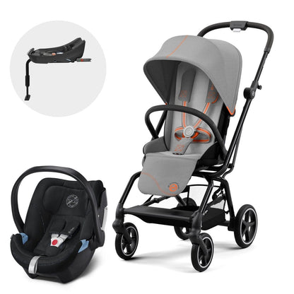 Cybex Coche Travel System Coche Eezy S twist+ BLK lava grey + Aton 5 + Base CBX70007291385012