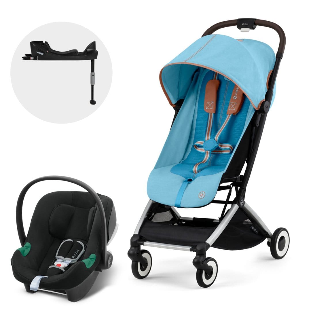 Cybex Coche Travel System coche Orfeo SLV Blue Beach + Aton S2 + Base CBX69091231971810