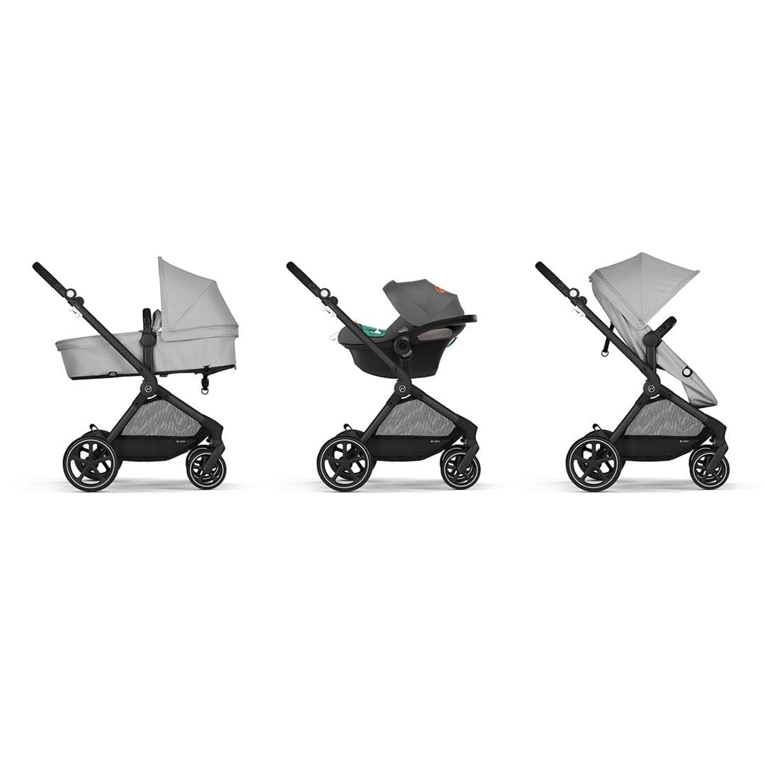 Cybex Coche Travel System EOS Lux 2 en 1 Blk Lava grey + Aton B2 + Base CBX70318339486339