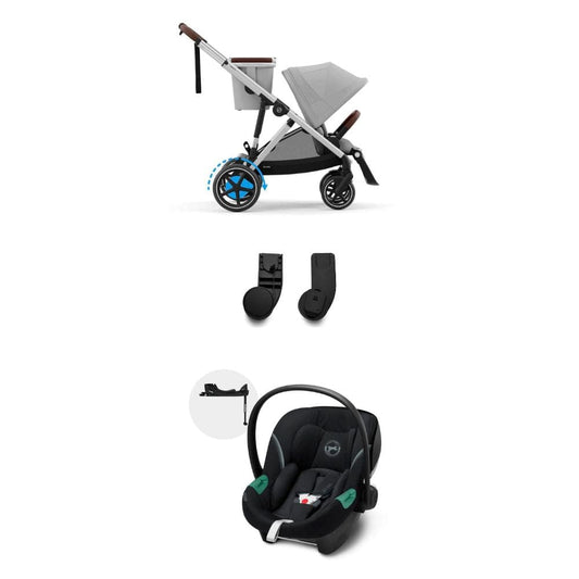 Cybex Coches Travel System Arma tu PACK de Coche e-Gazelle S Cybex con huevo para auto Aton S2 ARMAEGAZELLES2