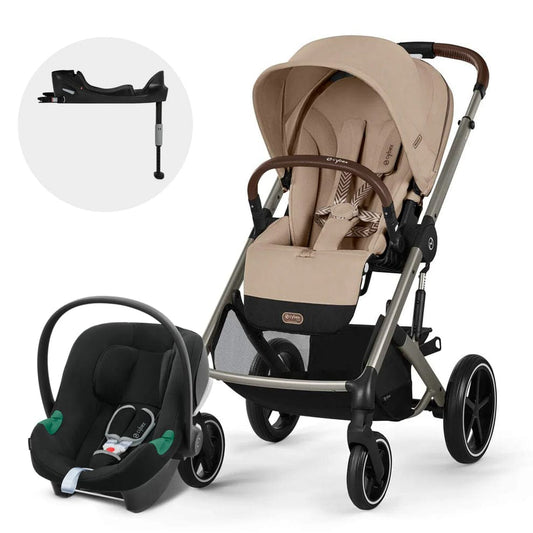 Cybex Coches Travel System Travel System coche Balios S Lux 3.0 TPE Almond Beige + Aton B2 - Cybex CBX74655606504282