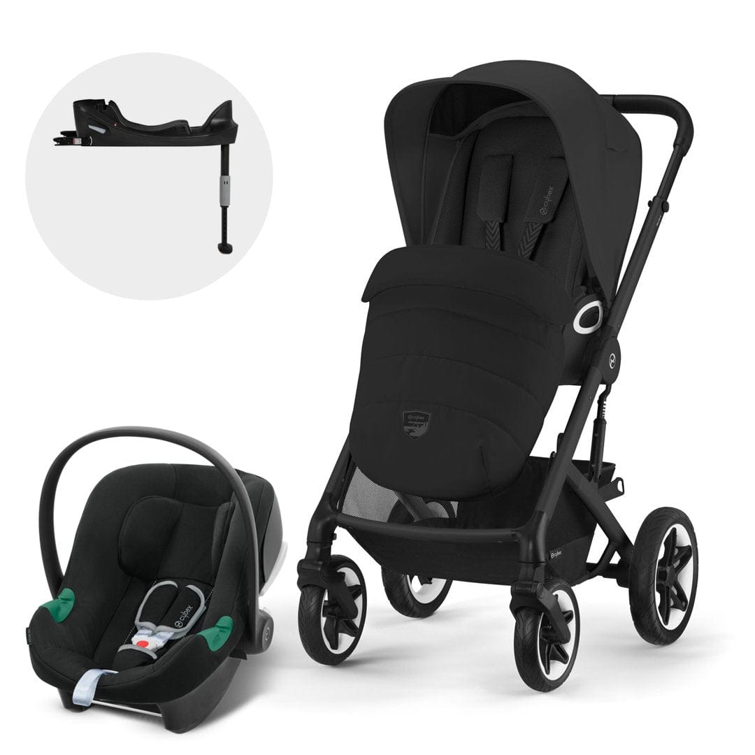 Cybex Coches Travel System Travel system coche de paseo talos S lux 2.0 BLK moon black + Aton B2 + base CBX71416187789519