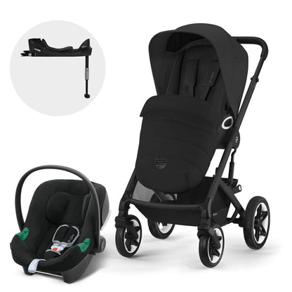 Cybex Coches Travel System Travel system coche de paseo talos S lux 2.0 BLK moon black + Aton B2 + base CBX71416187789519