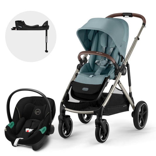 Cybex Coches Travel System Travel System coche Gazelle S TPE Stormy Blue + Aton S2 + Base CBX74655694347705