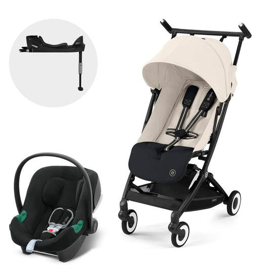 Cybex Coches Travel System Travel System Coche Libelle Blk Canvas White + Aton B2 + Base CBX72599010867337