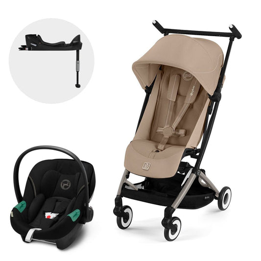 Cybex Coches Travel System Travel System Coche Libelle TPE Almond Beige + Aton S2 + Base - Cybex CBX76858463263881