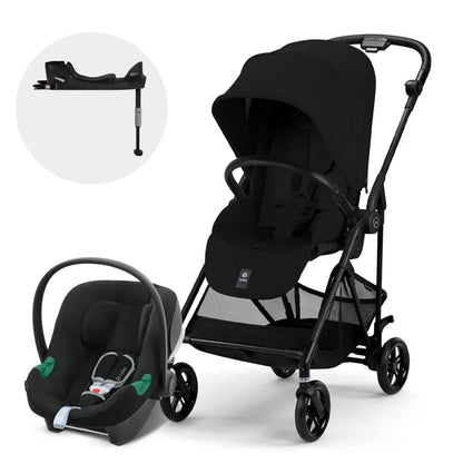 Cybex Coches Travel System Travel System Coche Melio Carbon MB + Aton B2 + Base - Cybex CBX76962428554076