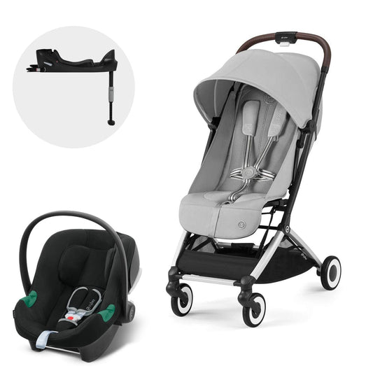 Cybex Coches Travel System Travel system coche orfeo fog grey+ Aton B2 + Base CBX72599070640154