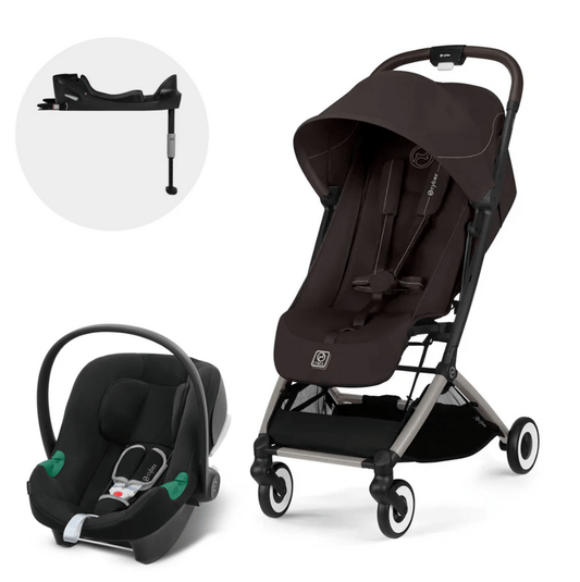 Cybex Coches Travel System Travel System coche Orfeo TPE Chocolate Brown + Aton B2 + Base - Cybex CBX75130649702009