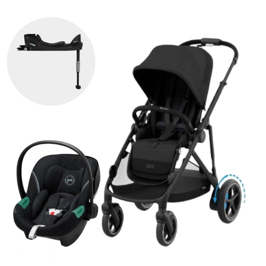 Cybex Coches Travel System Travel System e-Gazelle S BLK Moon Black + Aton S2 + Base - Cybex CBX75131367479919