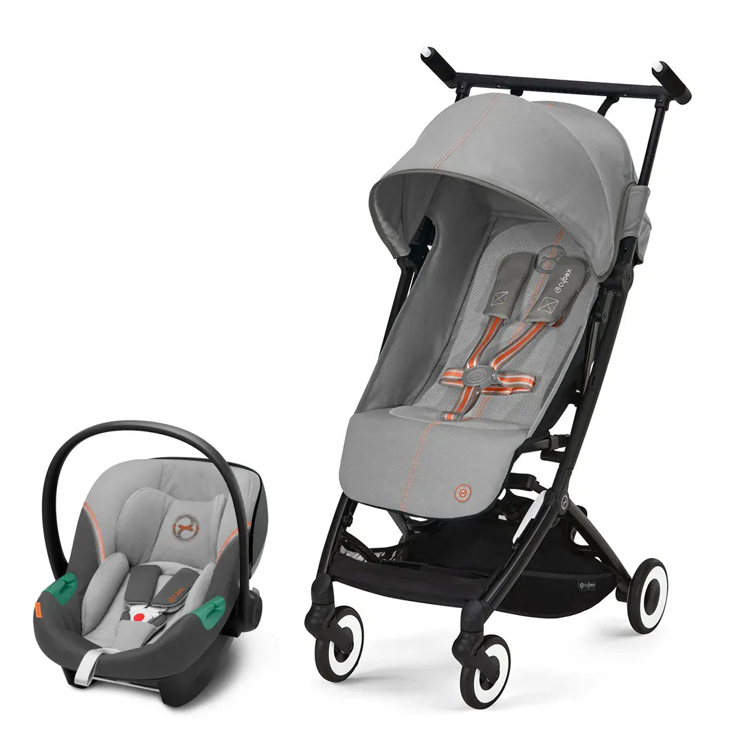 Cybex Coches Travel System TrTravel System Coche Libelle + Silla Nido Aton S2 Lava Grey | Cybex CBX522003725